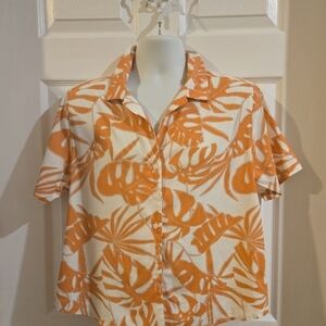 Far West Tropical Print Short Sleeve Shirt